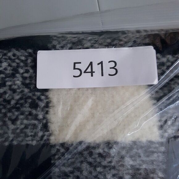 JOA LOS ANGELES Womens Sweater Small Black White Gingham Plaid Wool Revolve - Picture 7 of 7